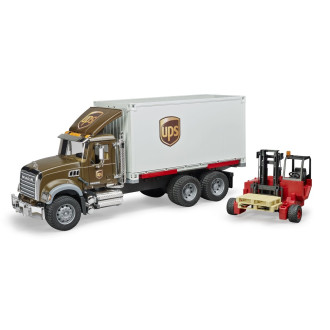 Bruder 2828 MACK Granite UPS logistik a vysokozdvihem