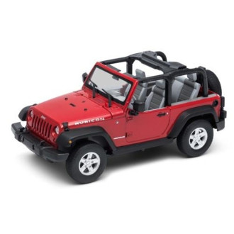 Welly Jeep Wrangler Rubicon Convertible Červený 1:34/39