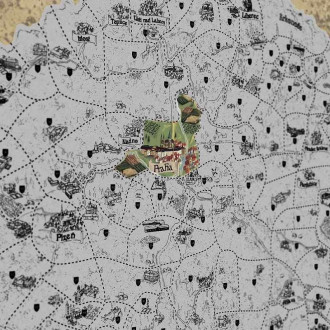 Giftio Stírací mapa Česká republika Deluxe XL, Stříbrná
