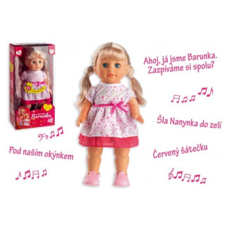 Panenka Barunka chodící a zpívající písničky, 42 cm