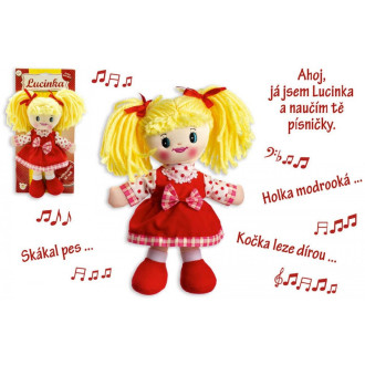 Teddies Hadrová panenka Lucinka zpívající česky, 30cm