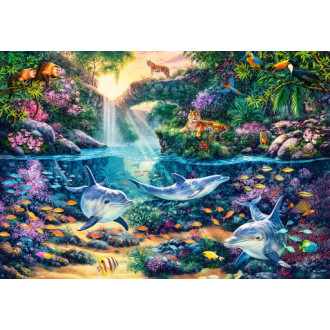 Puzzle Castorland 1500 dílků - Ráj uprostřed džungle