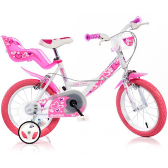 Dino Bikes Dětské kolo Little Heart 14" bílé