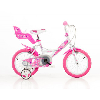 Dino Bikes Dětské kolo Little Heart 14" bílé