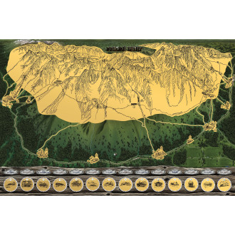 Giftio Stírací mapa Vysoké Tatry Deluxe XL, Letní edice