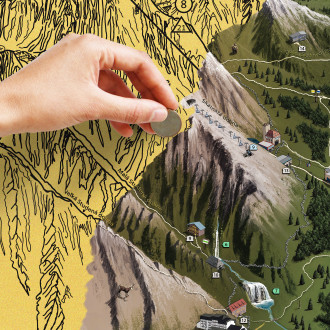 Giftio Stírací mapa Vysoké Tatry Deluxe XL, Letní edice