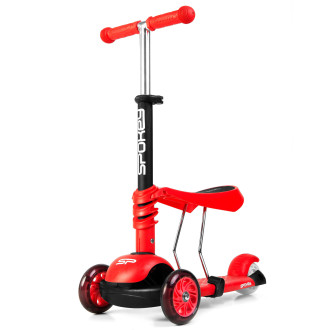 Spokey TRIPLA Tříkolka dětská se sedátkem, červená