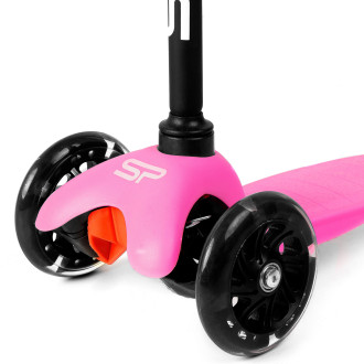 Spokey FUNRIDE Tříkolka dětská se svítícími kolečky, růžová