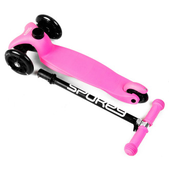 Spokey FUNRIDE Tříkolka dětská se svítícími kolečky, růžová