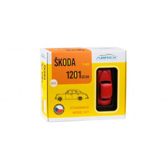 Abrex Stavebnice Škoda 1201 (1956) Taxi, Červená 1:43