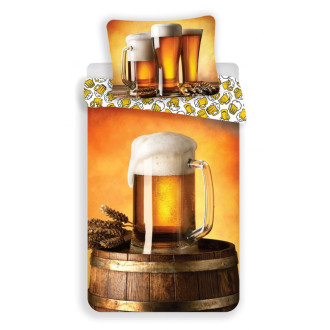 Bavlněné povlečení fototisk Pivo, 140x200, 70x90cm