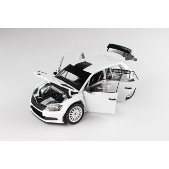 Abrex Škoda Fabia III R5 (2015) Bílá 1:18