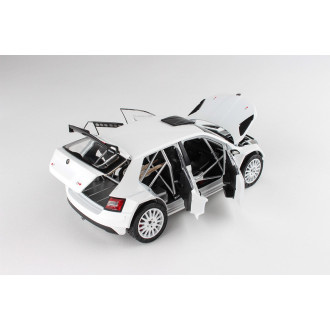Abrex Škoda Fabia III R5 (2015) Bílá 1:18
