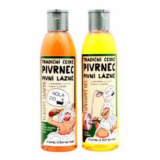 Kosmetická sada kniha Pivrnec, gel 200 ml a šampon 200 ml