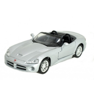 Welly Dodge Viper ´03 SRT 10 convertible, stříbrný, 1:34-39