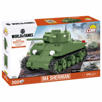 COBI 3063 World of Tanks Sherman M4, 1:48, 300 kostek