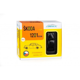 Abrex Stavebnice Škoda 1201 (1956) Taxi, Černá 1:43