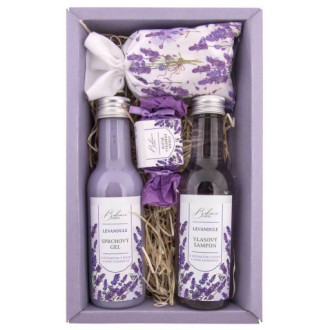 Sada levandule premium, gel 200ml, šampon 200ml, mýdlo 30g a sůl 150g