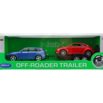 Welly Trailer set Volvo XC 90 a Volkswagen The Beetle