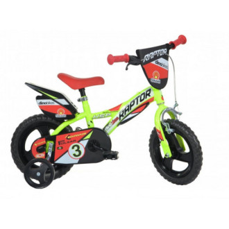 Dino Bikes Dětské kolo 612L-RP Raptor 12" neon yellow