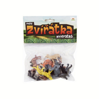 Zvířátka mini safari ZOO plast 5-6cm 12ks v sáčku