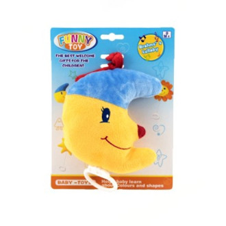 Teddies Hrající strojek natahovací plyš měsíček 16cm