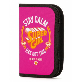 Baagl Školní penál Supergirl STAY CALM