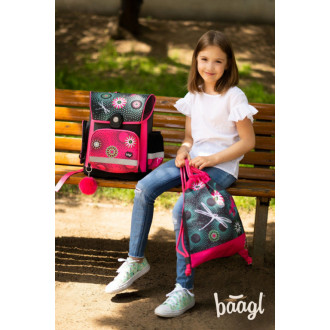 BAAGL SET 3 Květiny: aktovka, penál, sáček