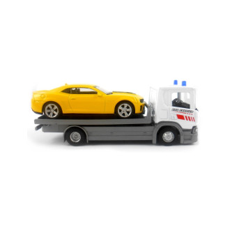 Welly Scania P320 (white) a Chevrolet Camaro (yellow) 1:57/43