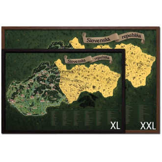 Giftio Stírací mapa Slovenská republika Deluxe XXL