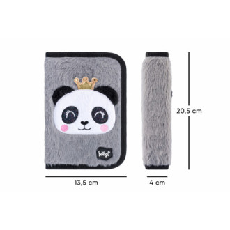 BAAGL Školní penál klasik dvě chlopně Panda