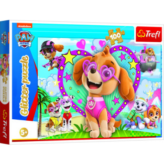 Trefl Puzzle třpytivé Tlapková patrola 100 dílků