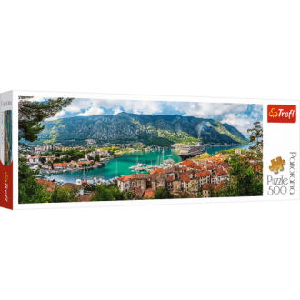 Trefl Panoramatické puzzle Kotor, Montenegro 500 dílků