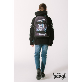 BAAGL Školní batoh Skate Bluelight