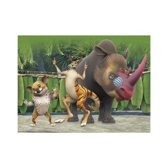 Dino dřevěné kostky Safari, 12 kostek