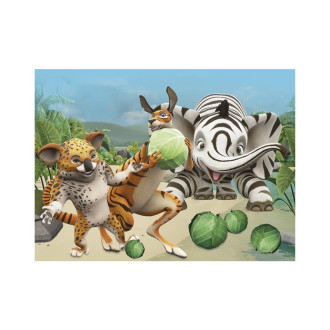 Dino dřevěné kostky Safari, 12 kostek