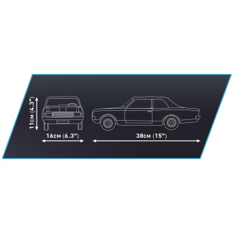 Cobi Opel Rekord C Schwarze Witwe, 1:12, 2078 kostek