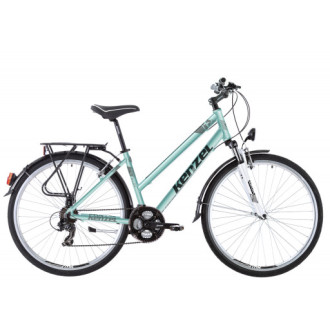 Dámské trekové kolo Kenzel Stroller TR woman 2026 tyrkysovo-šedé (rám. 48)