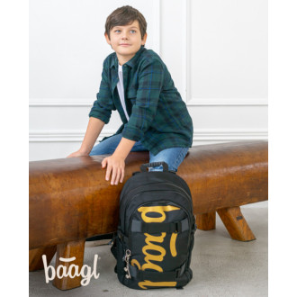 BAAGL SET 3 Skate Gold: batoh, penál a sáček