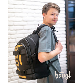 BAAGL Školní batoh Skate Gold