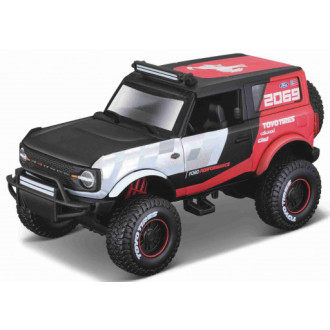 Maisto Ford Bronco 4x4 Rebels, stříbrno-červený