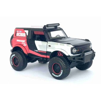 Maisto Ford Bronco 4x4 Rebels, stříbrno-červený