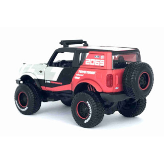 Maisto Ford Bronco 4x4 Rebels, stříbrno-červený