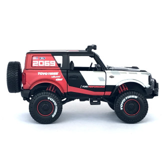 Maisto Ford Bronco 4x4 Rebels, stříbrno-červený