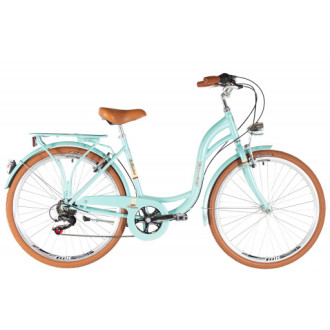 Kenzel Retro kolo Bellissima Royal 6spd 26" 2026 tyrkysově-hnědé