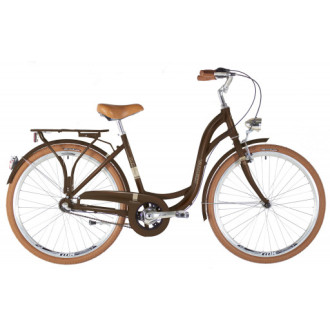 Jízdní kolo Kenzel Bellissima Deluxe 7spd 26" 2026 hnědo-béžová