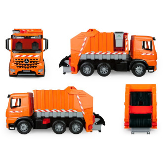 Lena Popelářské auto Mercedes Actros, oranžové 72 cm