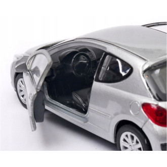 Welly Peugeot 207, Stříbrný 1:34-39