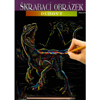 Škrabací obrázky 25 x 20 cm - T-Rex