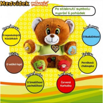 Teddies Plyšový Medvídek Vojtík mluvící česky, 30cm